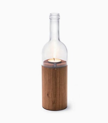 lanterne en bouteille de vin